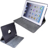 360 Degrees Rotating Stand (Black) PU Leather Folio Case Cover for Apple iPad 2 / 3 / 4 Generation