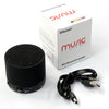 Bluetooth Rechargeable Travel Speaker For smartphone Handsfree Function Micro SD Slot. Black