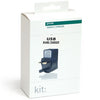 Kit USB UK 3 Pin Plug Mains Charger, Black. USBMC
