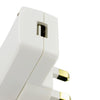 3 pin uk plug mains usb charger white