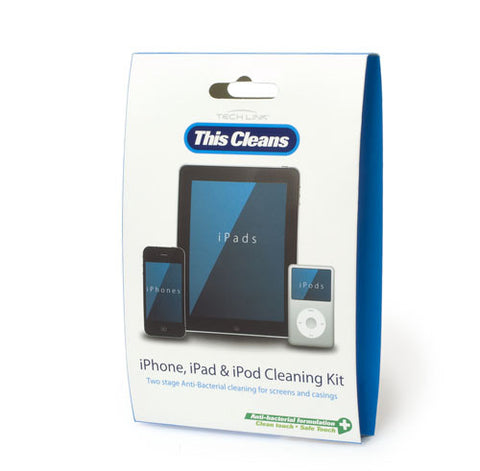 techlink 511014 this cleans range anti-bacterial iphone wipes for smartphones and tablets