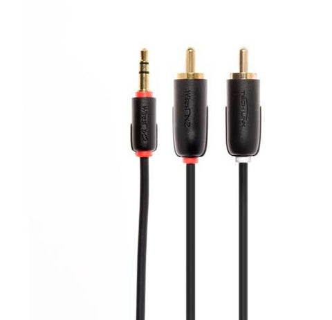 techlink 710021 mini jack to 2x phono rca plugs