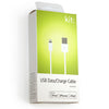 Kit IP5USBDATWH USB to Lightning Data and Charge Cable MFI