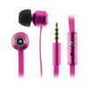 Kitsound Ribbons Flat Cable Earphones with Mic in Pink KSRIBBPI