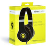 nineaudio NAV-101W Vega Over Ear Headphones with Enhanced Bass Black and Yellow