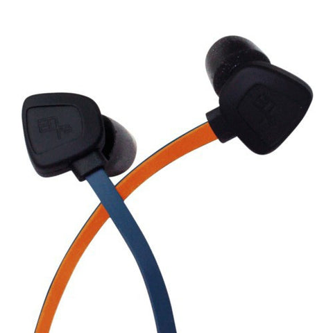 eops noisezero x2+ titanium blue and orange earphones