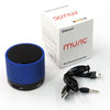 Bluetooth Wireless Mini Portable Rechargeable Speaker Handsfree and Micro SD Slot. Blue Finish