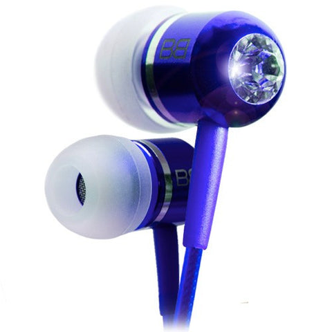 bassbuds in ear headphones blue