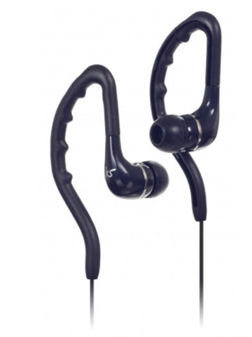 KitSound Enduro Sweat and Water Resistant Sports Earhook Earphones in Black