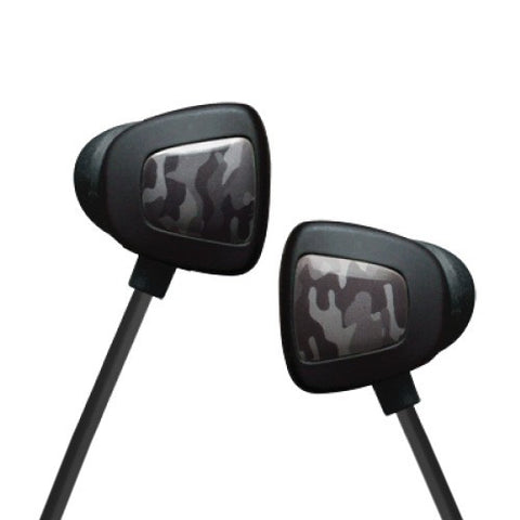 EOps NoiseZero iX In-ear Headphones with Mic Grey Camo For Smartphones iOS and Android